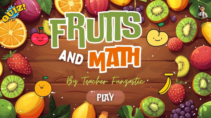 Quiz game Fruits and Math